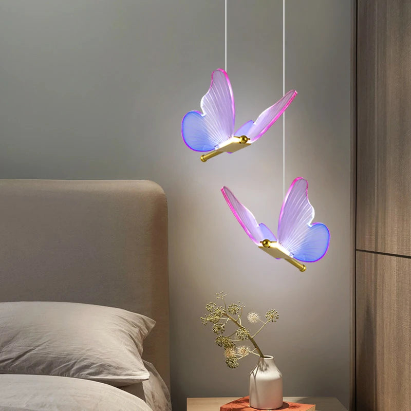 Suspension Papillon Led en acrylique