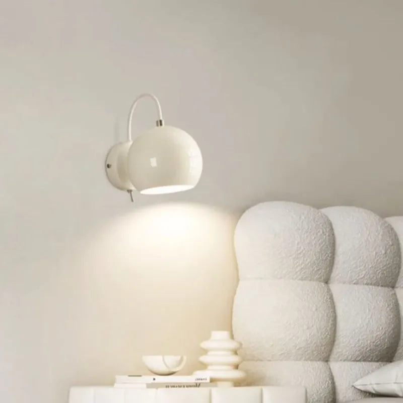 Applique murale led nordique minimaliste en fer rotatif