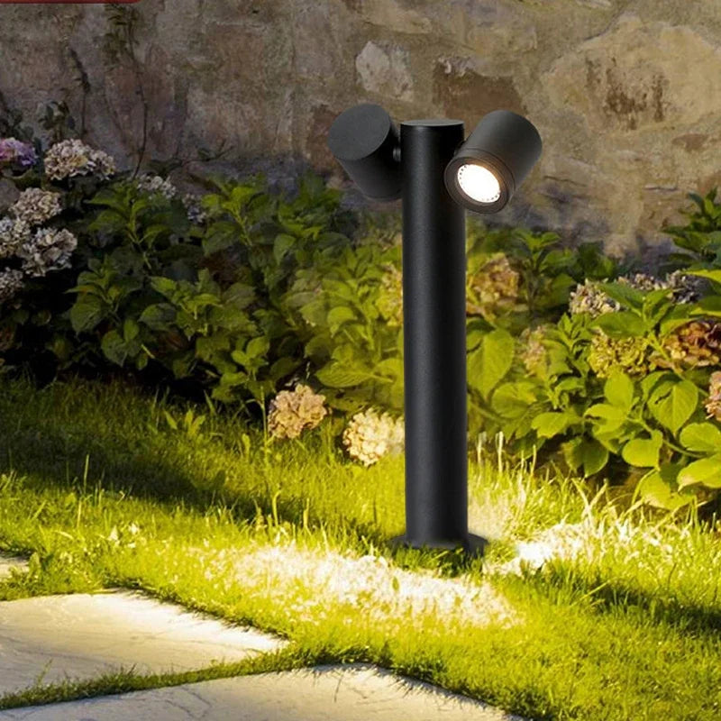 lampes de jardin lumineuses pour extérieur avec double tête