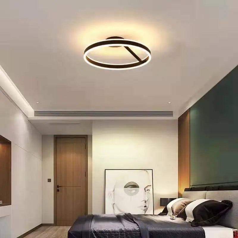 lustre nordique led réglable anneau suspension lumière décor