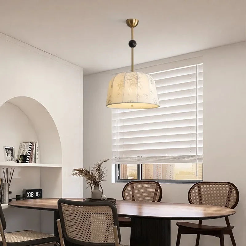 lampe d'étude en bois massif motif nanyang lustre rétro romantique