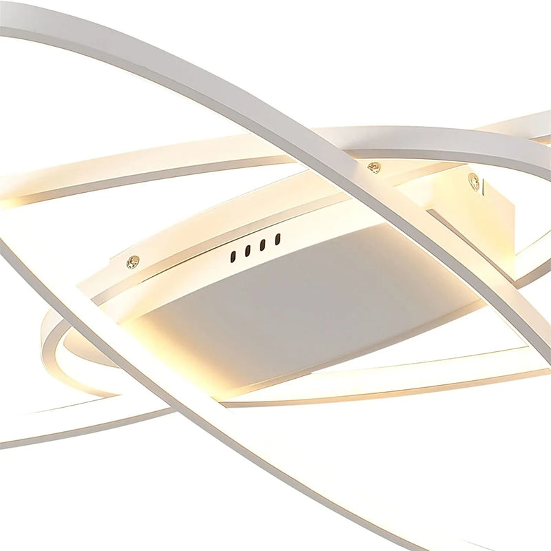 plafonnier led décalé 3 ellipses télécommande