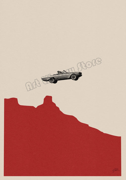 affiche rétro abstraite inspirée de films classiques décorative