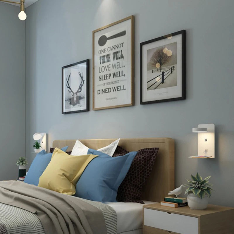 applique murale led avec chargeur usb et interrupteur décoratif