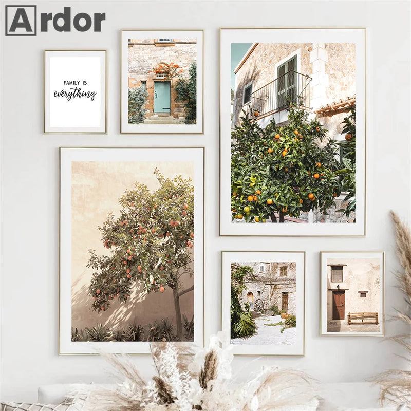 affiche toile peinture de bellagio en toscane décor mural méditerranéen