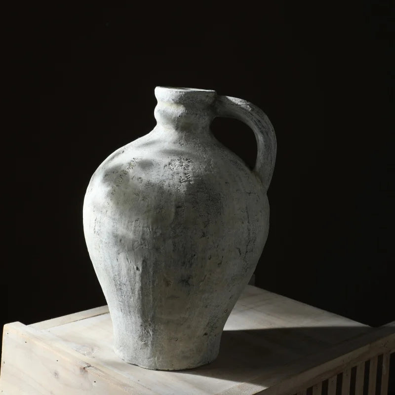 vase en céramique rétro fait à la main pour fleurs séchées décoratif