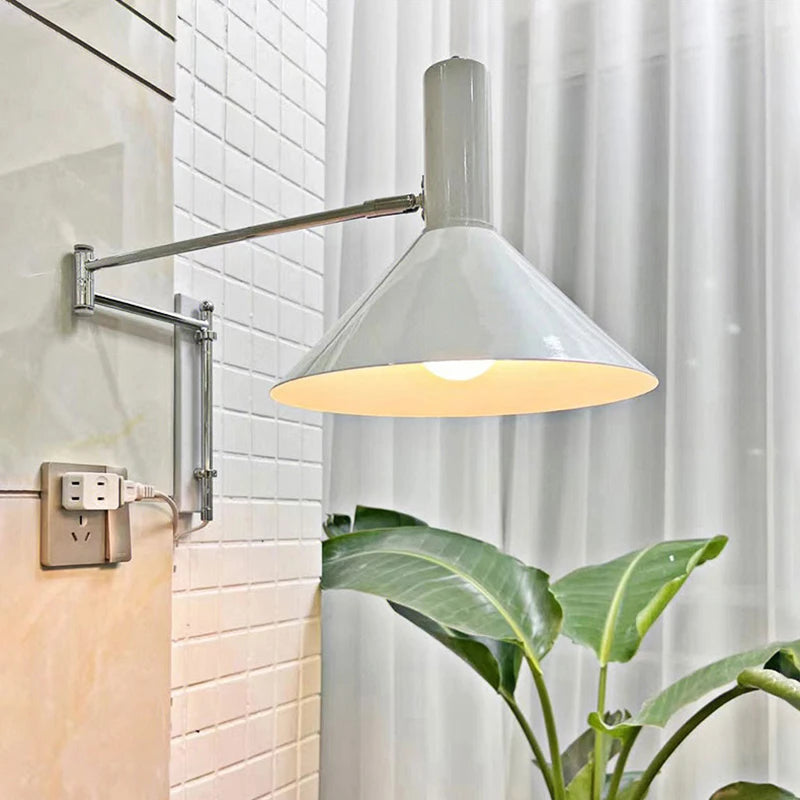 applique murale extensible pliable pour lecture avec prise