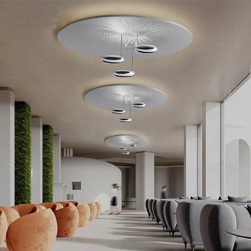 lustre italien moderne minimaliste créatif réflexion diffuse haricot lumière