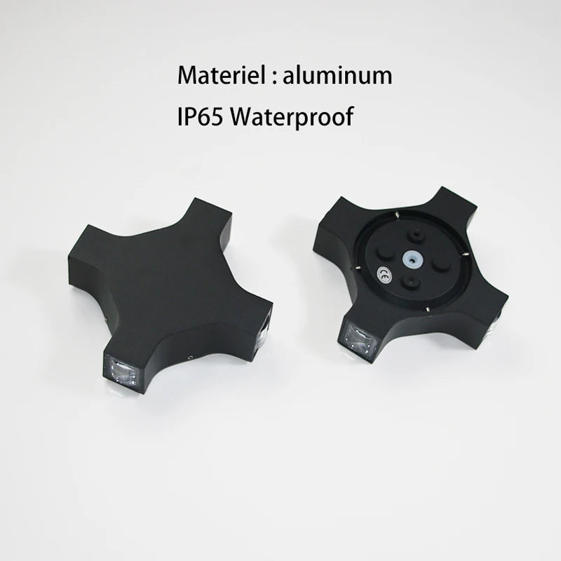 Moderne Simple 12W croix étoile lumière extérieure étanche applique murale LED décor porte d'entrée appliques jardin porche applique murale IP65