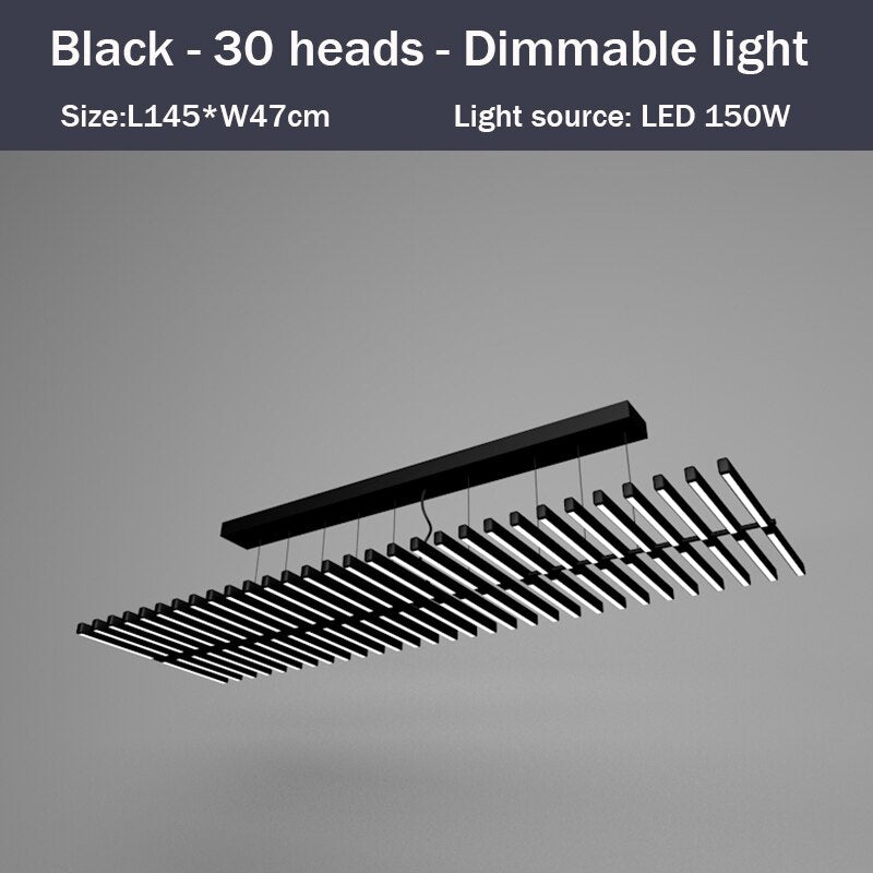 Lustre design LED en baguette lumineuse Bilbao