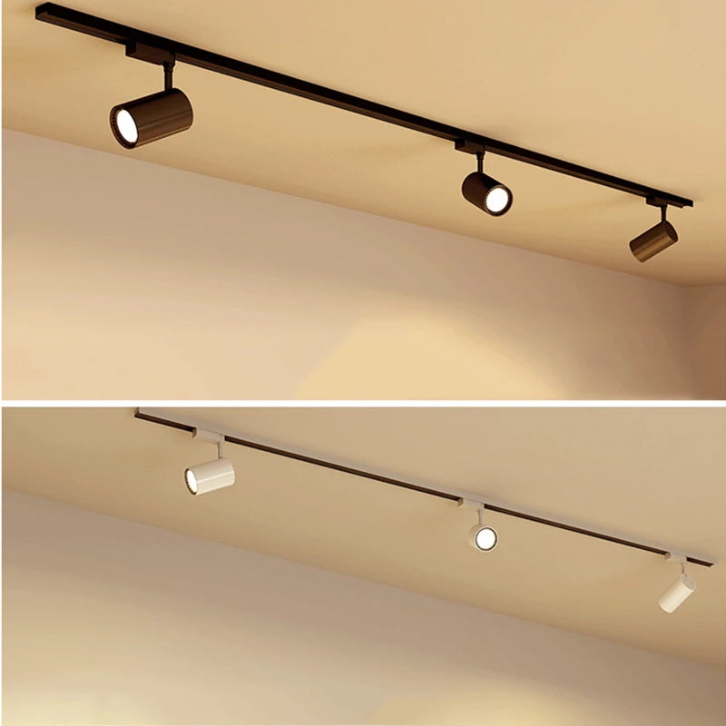 spot led rgb sur rail pour éclairage d'ambiance dynamique