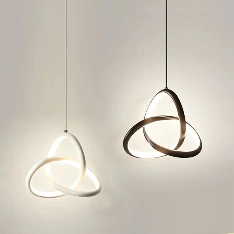 Suspension LED en forme de cercle rotatif