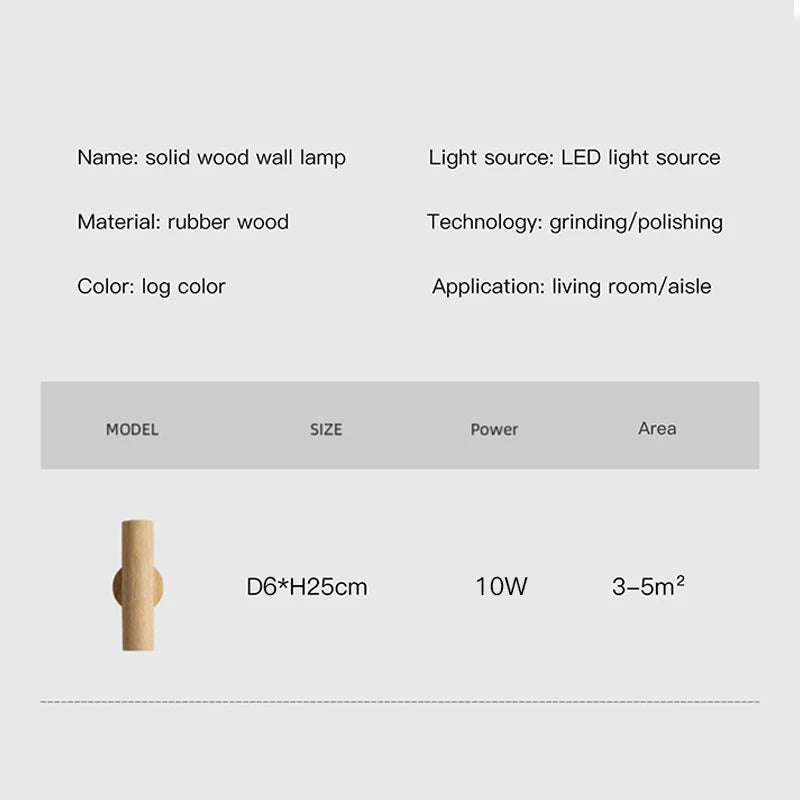applique murale led moderne en bois pour décoration intérieure et extérieure