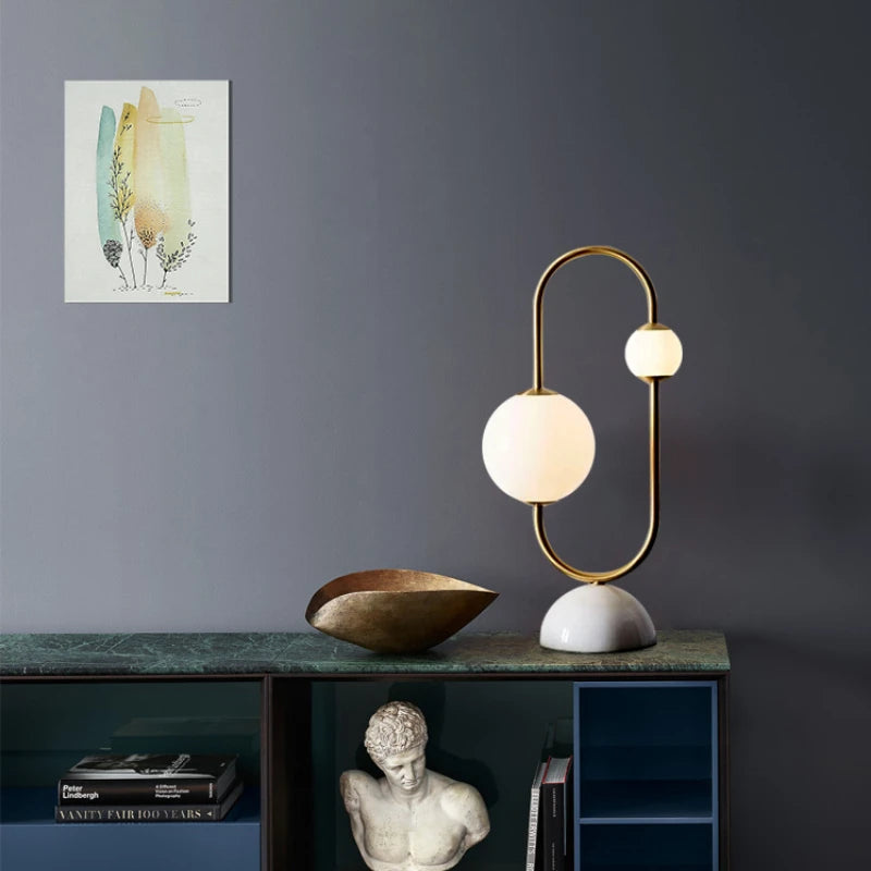 lampe à poser nordique en marbre design minimaliste moderne
