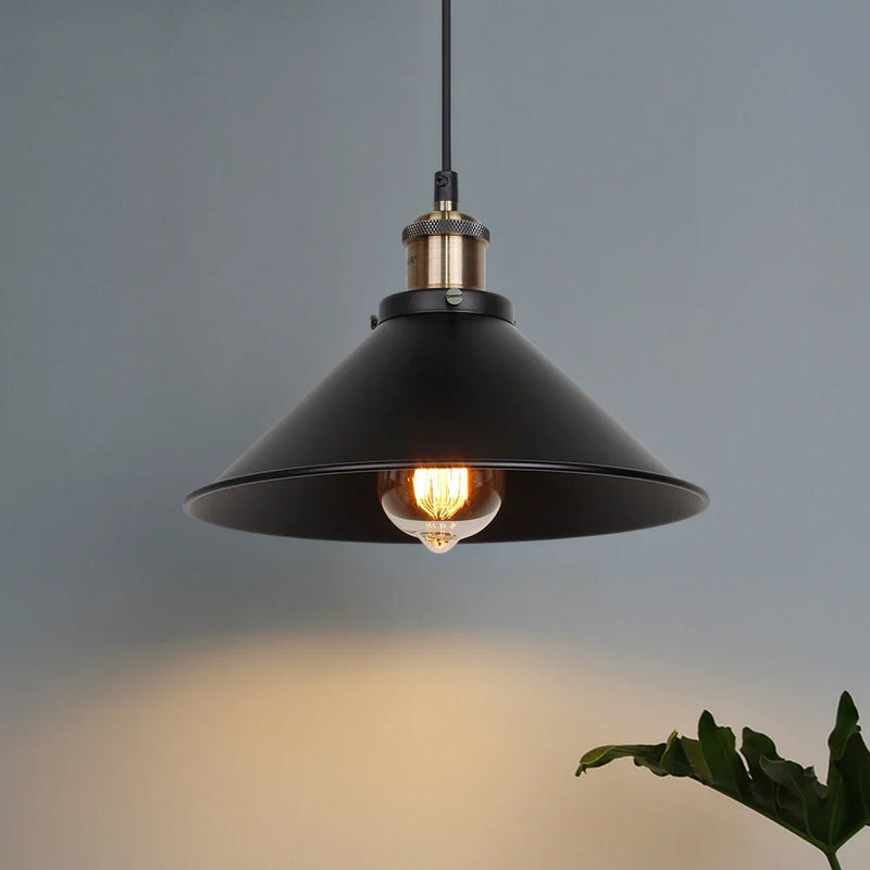 Suspension rétro Loft noir suspendu lumière pays américain suspension pour/cuisine industrielle Restaurant lustre Vintage