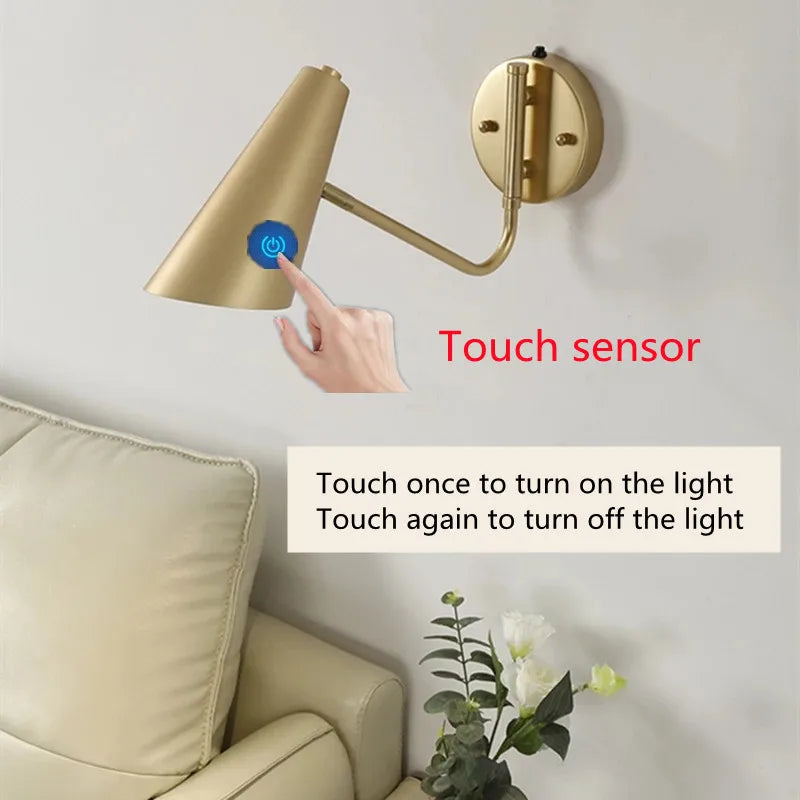 Applique murale LED avec interrupteur à capteur tactile