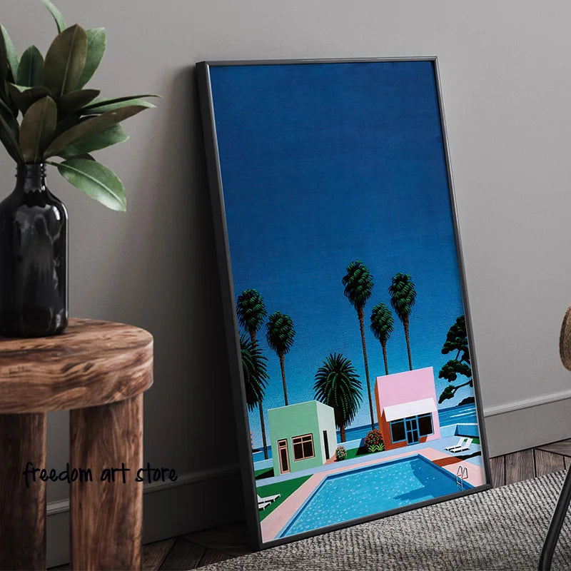 affiches d'art vintage japonaises années 80 par hiroshi nagai