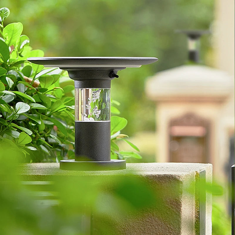 phares solaires extérieurs minimalistes modernes pour villa