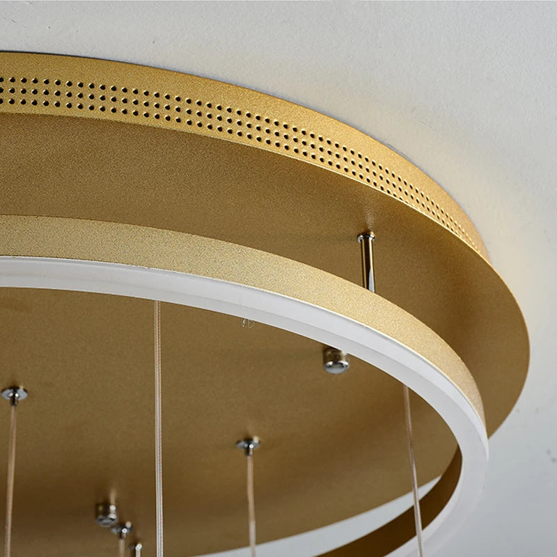 lustre d'escalier moderne acrylique forme de papillon Duplex salon salle à manger Art LED lustre d'escalier lustre en cristal