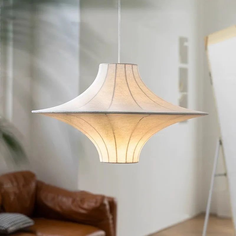 Suspension Led en soie Wabi Sabi