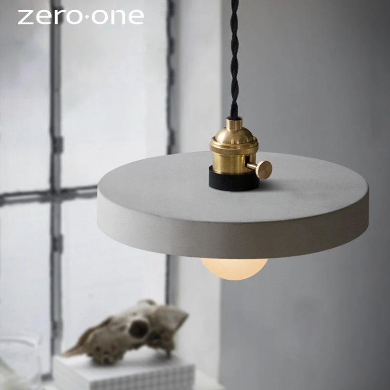 Luminaires suspendus LED en ciment nordique