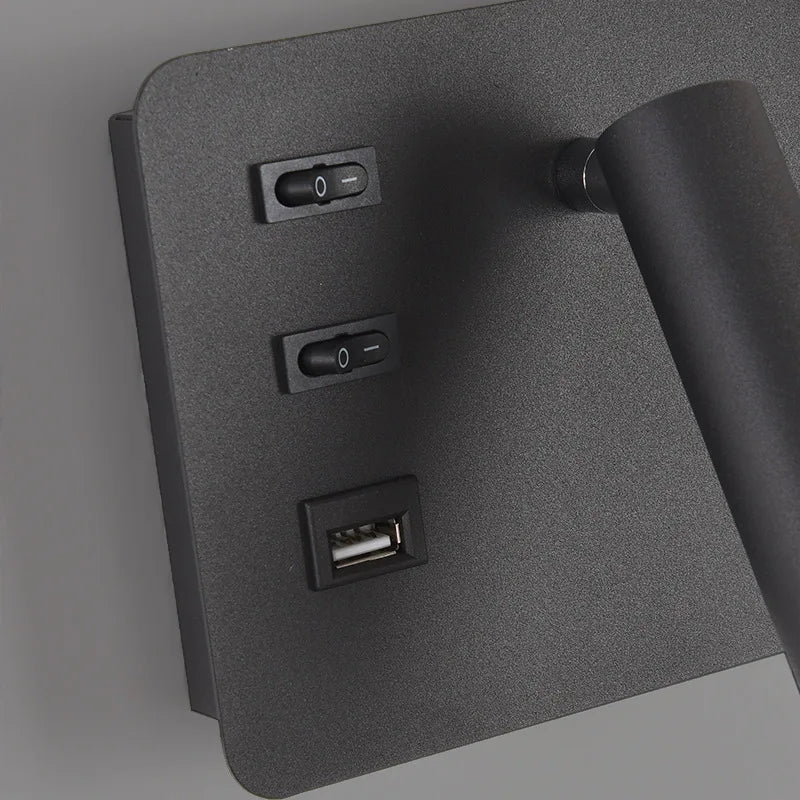 Applique murale LED d'intérieur moderne USB