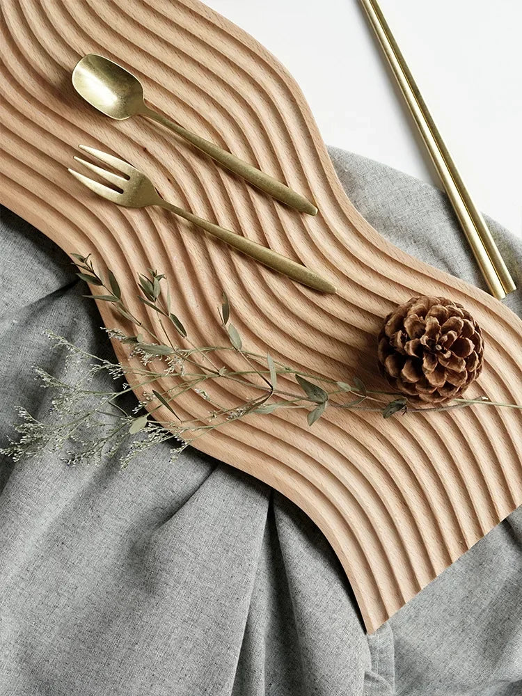 plateau décoratif en bois pour servir collations et desserts