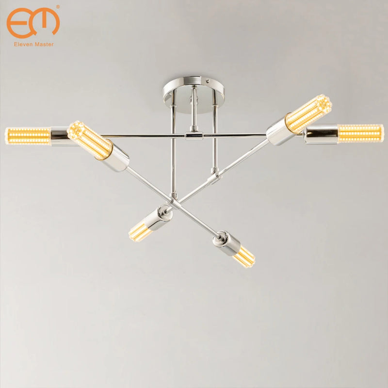 lustre spoutnik semi encastré moderne style nordique galvanoplastie