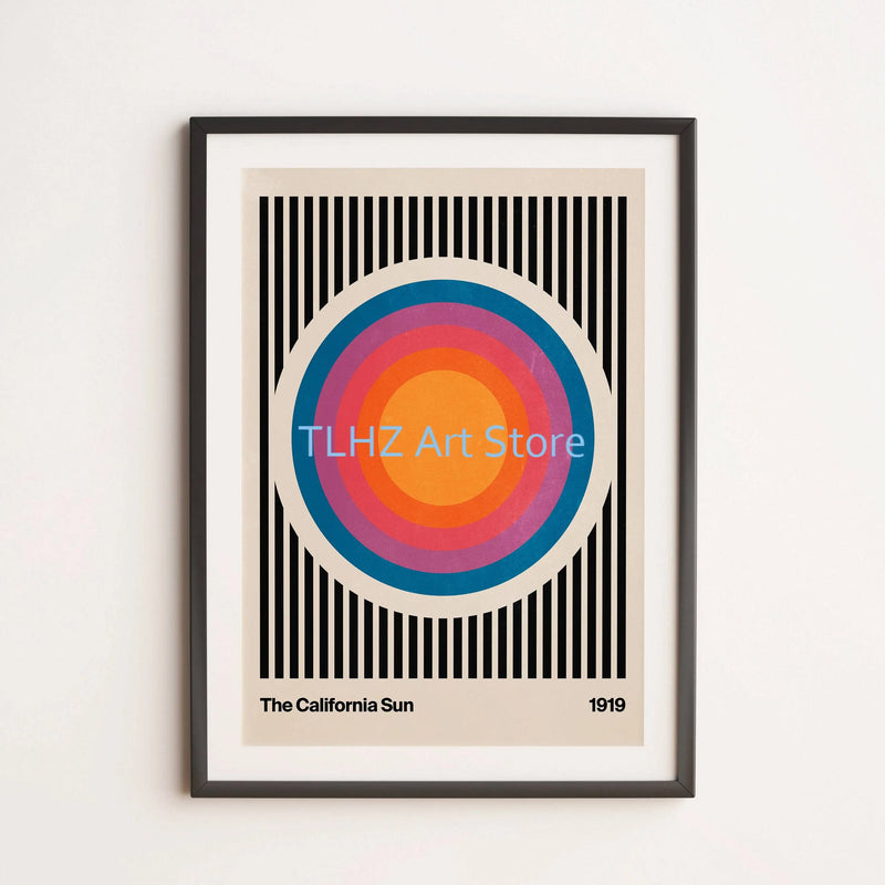 affiches rétro drôles de fleurs colorées pour décoration artistique