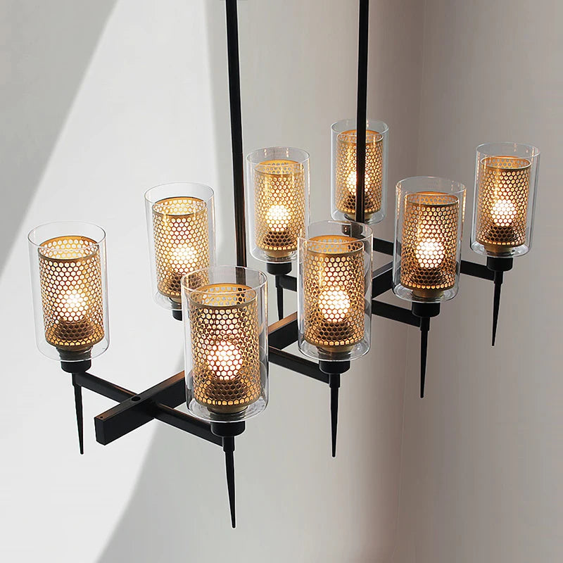 lustre industriel rétro nordique led pour décoration restaurant bar