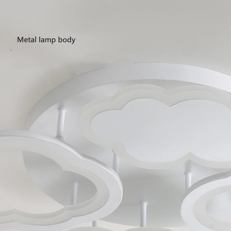 lustre en forme de nuage blanc pour enfants romantique