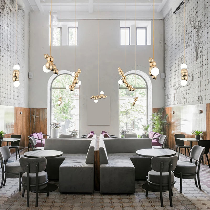 suspension à led artistique à intensité variable pour éclairage intérieur