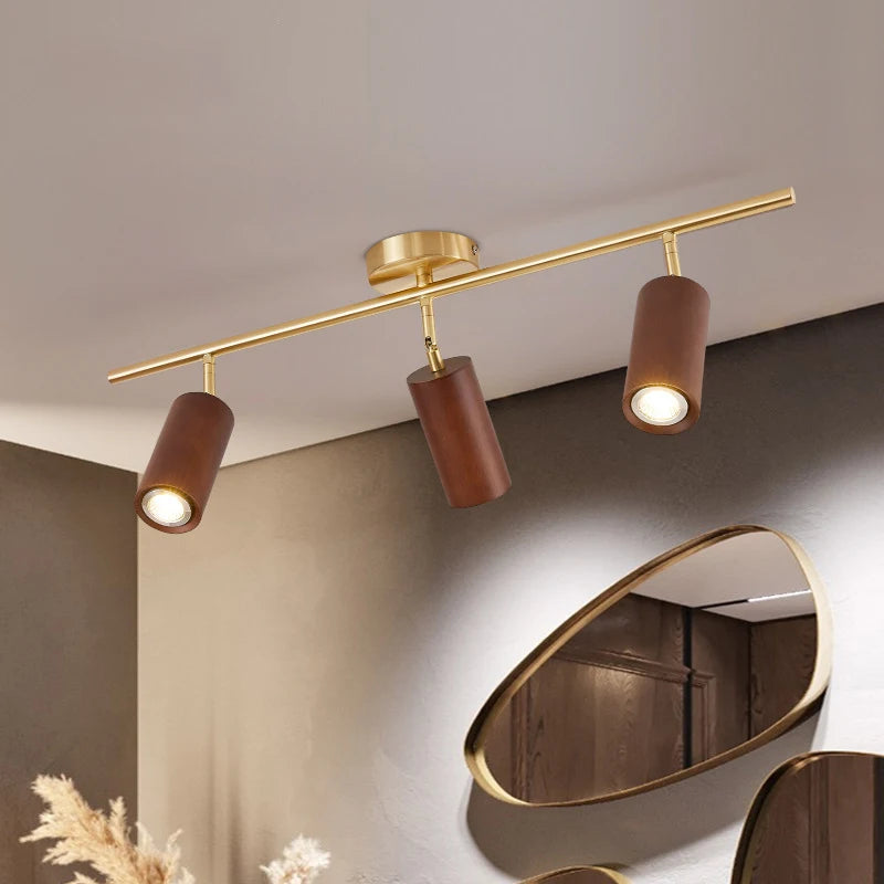 spot de plafond réglable en bois pour hôtel et magasin