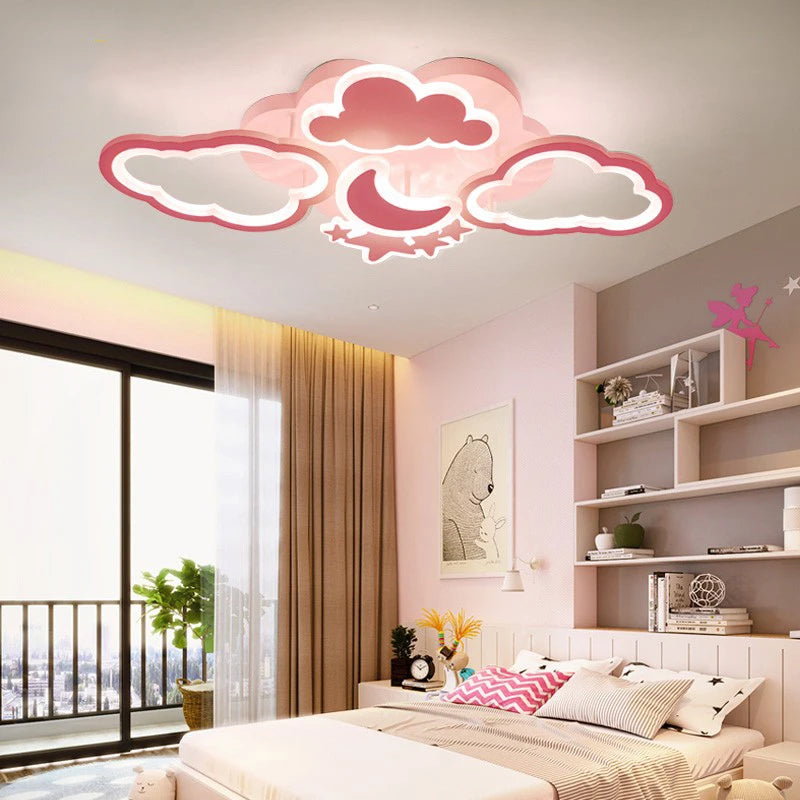 lustre led moderne en forme de lune étoile nuage pour enfants
