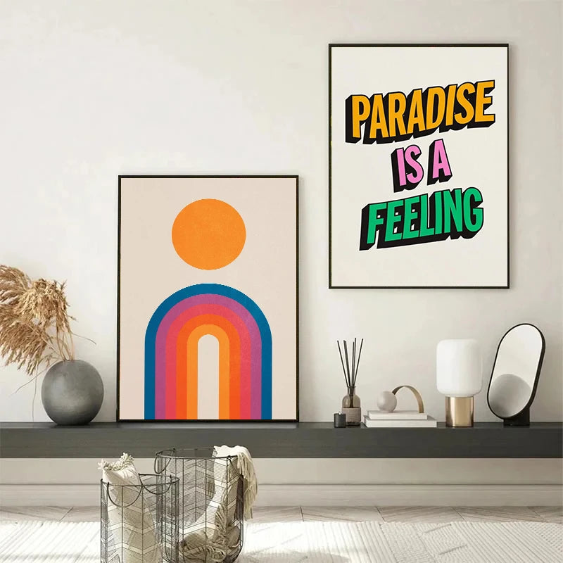 affiches rétro de fleurs et chiens pour décoration murale