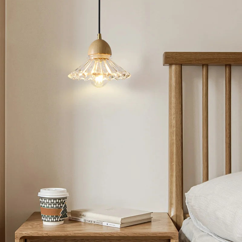 suspension LED en verre style nordique décoratif