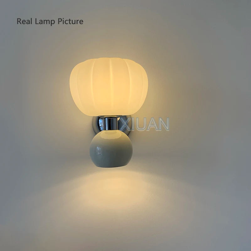 applique murale lampe citrouille pour enfants haut et bas