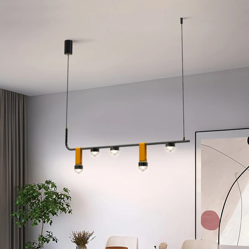 lustre nordique minimaliste led pour réception de restaurant