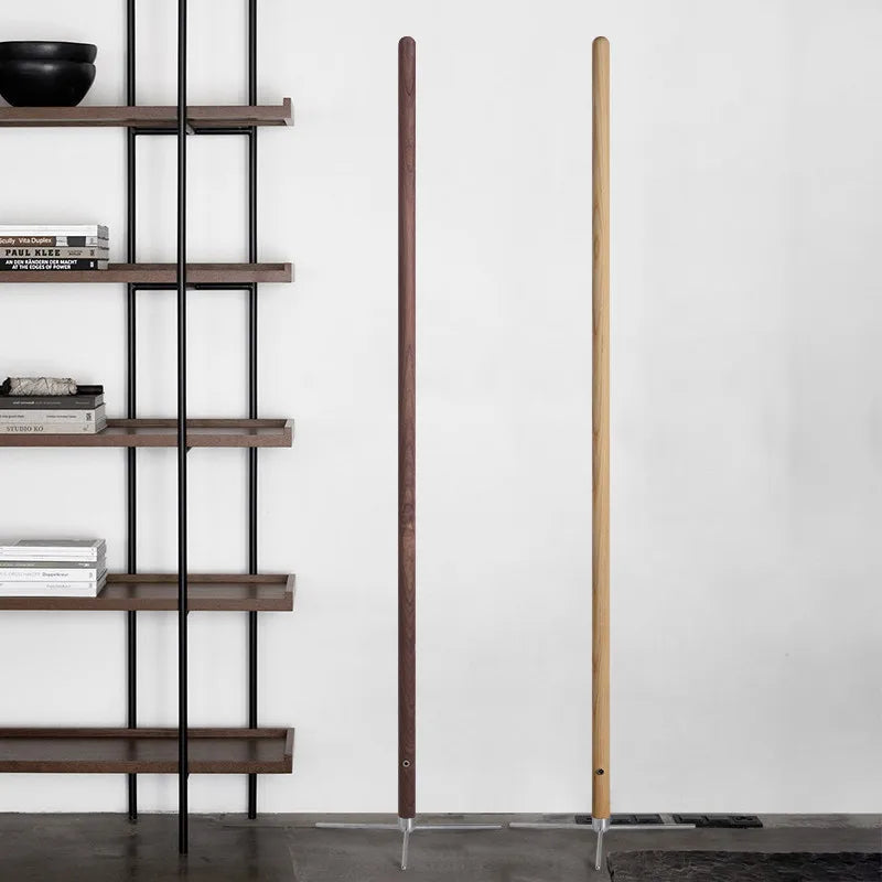 lampadaire en bois moderne avec lumière d'ambiance réglable 360 degrés