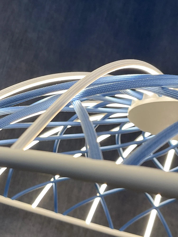 lustre design nordique pour restaurant café art italien tissé