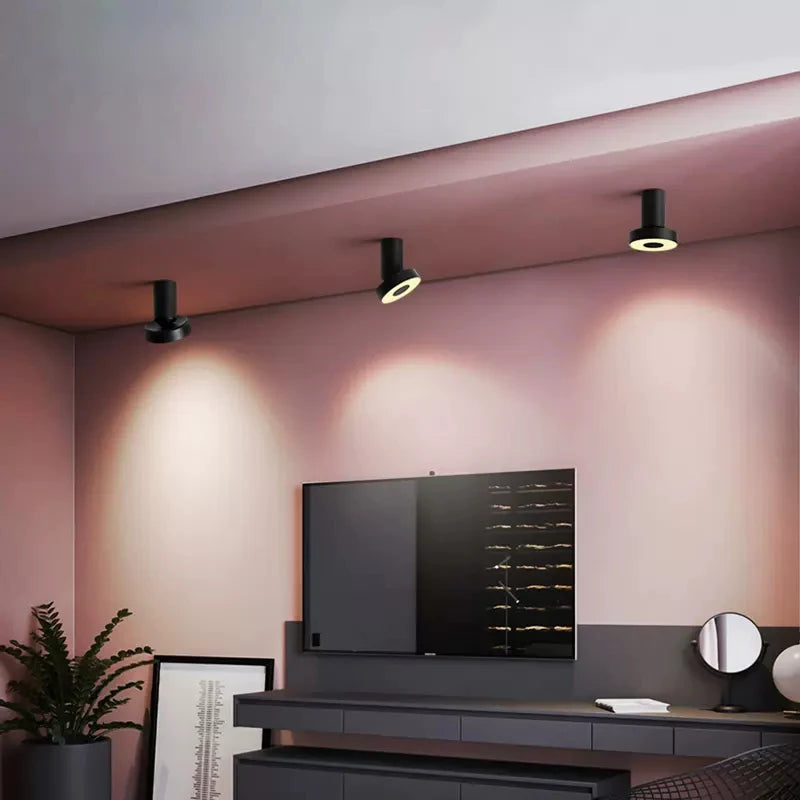 plafonnier moderne à leds pour diverses pièces projecteurs lumineux