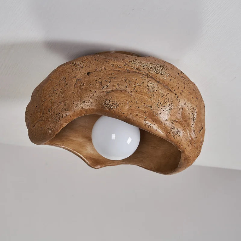 plafonnier led silencieux en résine style japonais wabi-sabi pour décoration