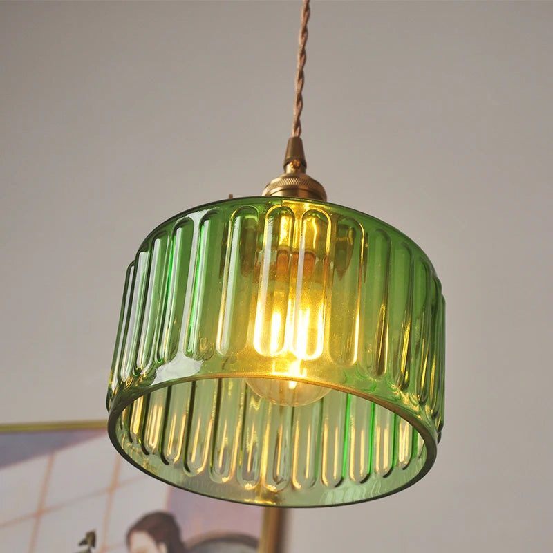 suspension nordique vintage rustique en cuivre wabi-sabi luminaire