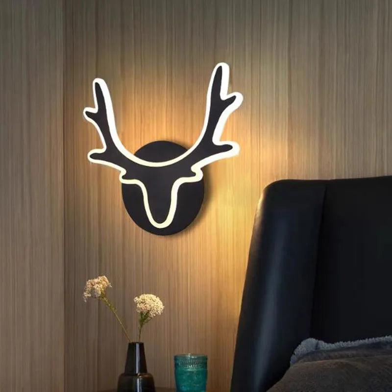 Applique murale LED créative en forme de cerf