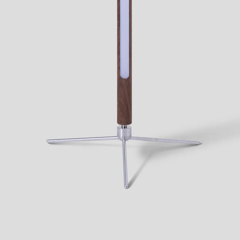 lampadaire en bois moderne avec lumière d'ambiance réglable 360 degrés