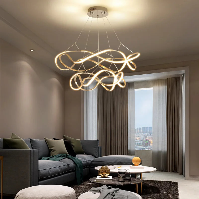 Lustre LED suspendue moderne style europe du nord