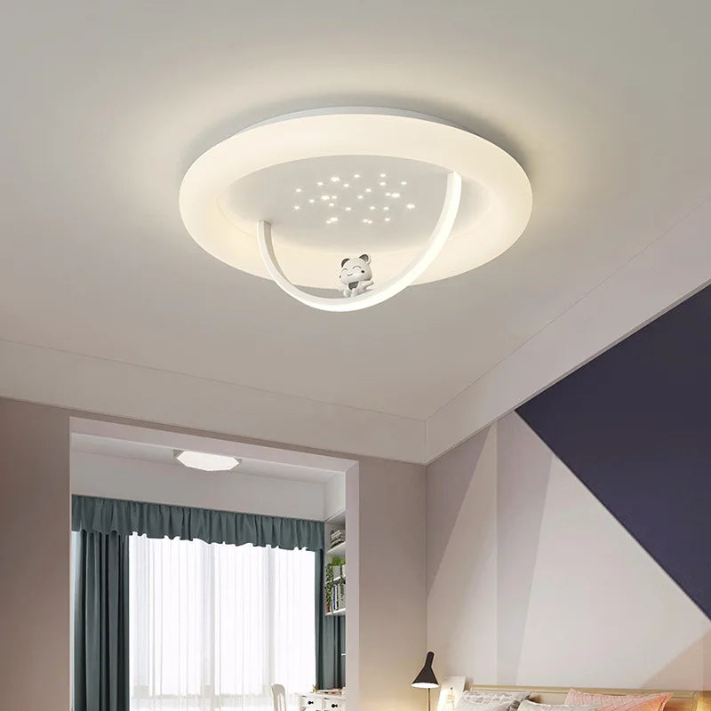 Chaud mignon enfants chambre plafonniers romantique ciel étoilé ours lumière princesse chambre bébé chambre garçon fille chambre plafonniers