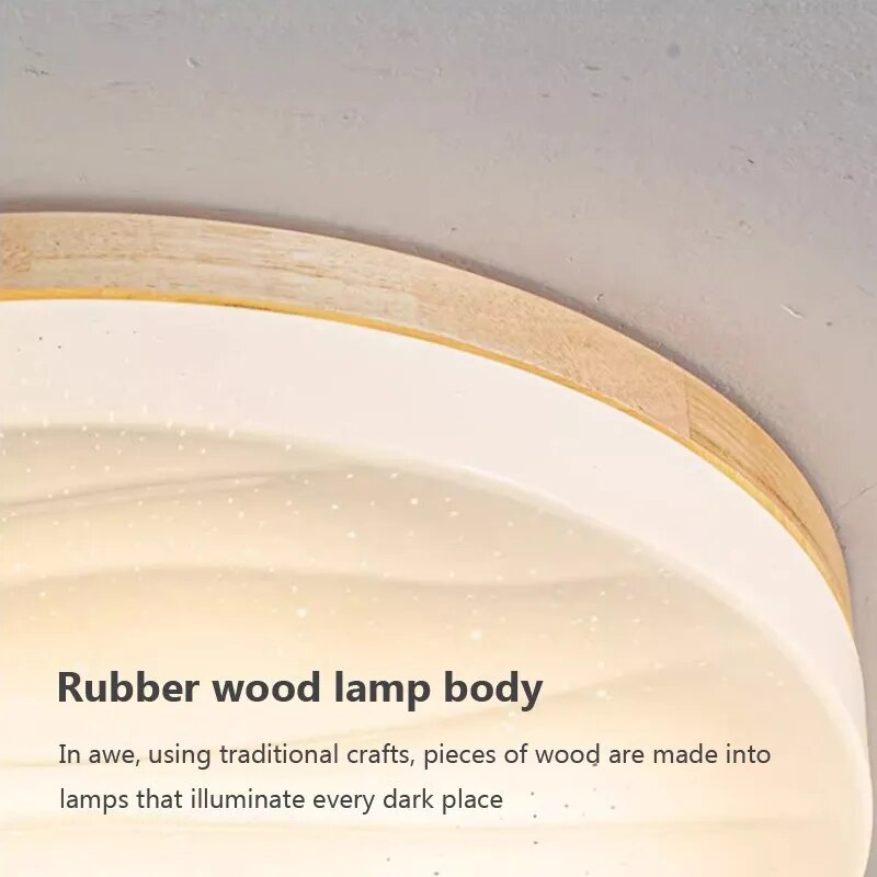 Lampe plafonnier bois nordique moderne