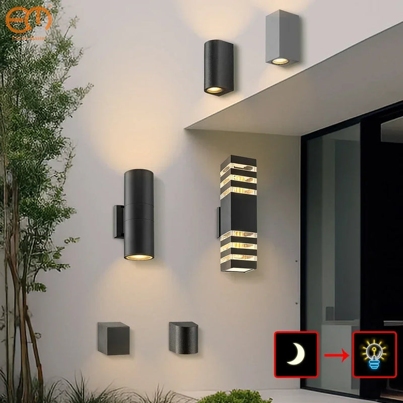applique murale led imperméable avec capteur pour intérieur et extérieur