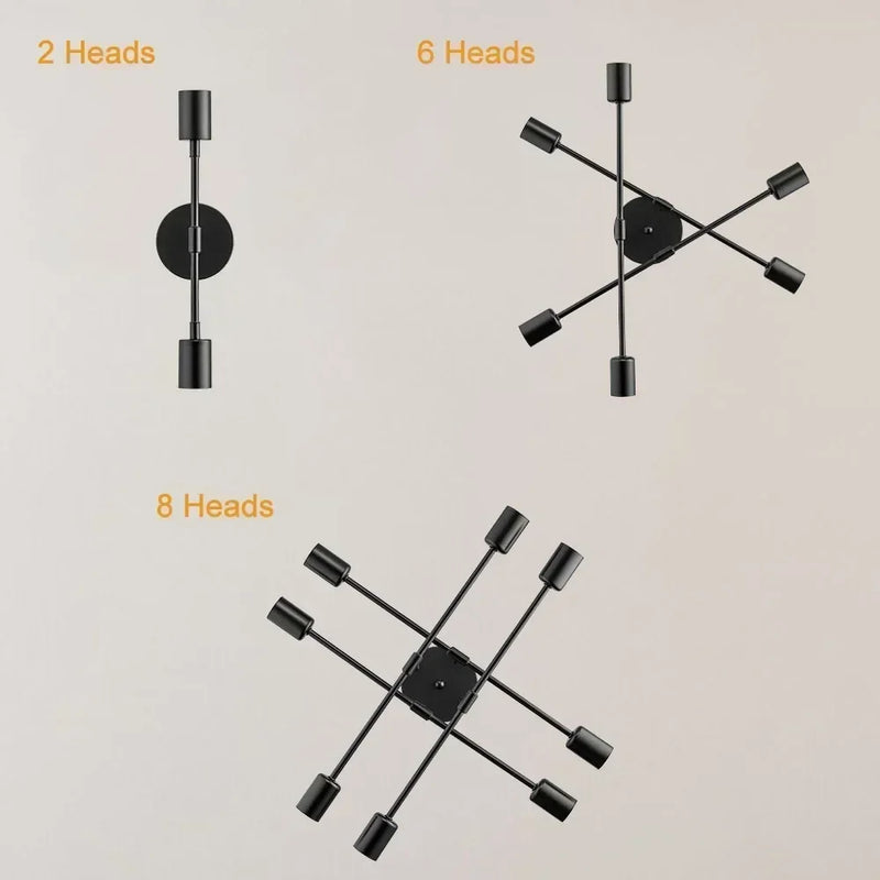 lustre spoutnik semi encastré moderne style nordique galvanoplastie